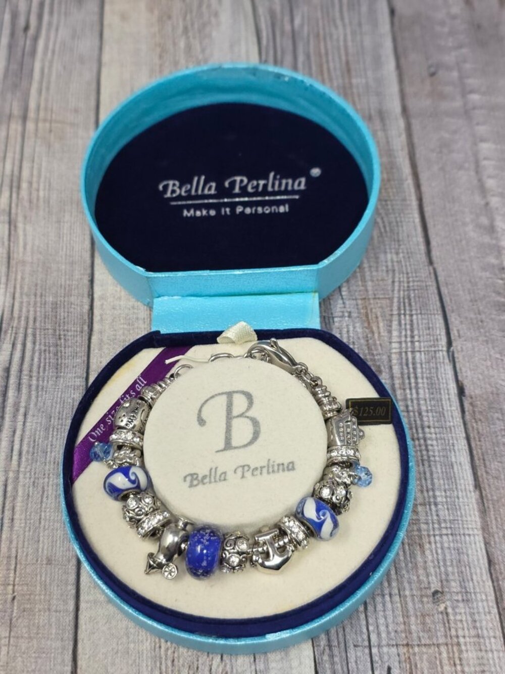 Women's Bracelet, Bella Perlina, One Size Fits All, Decorative Color Stones, New